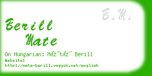 berill mate business card